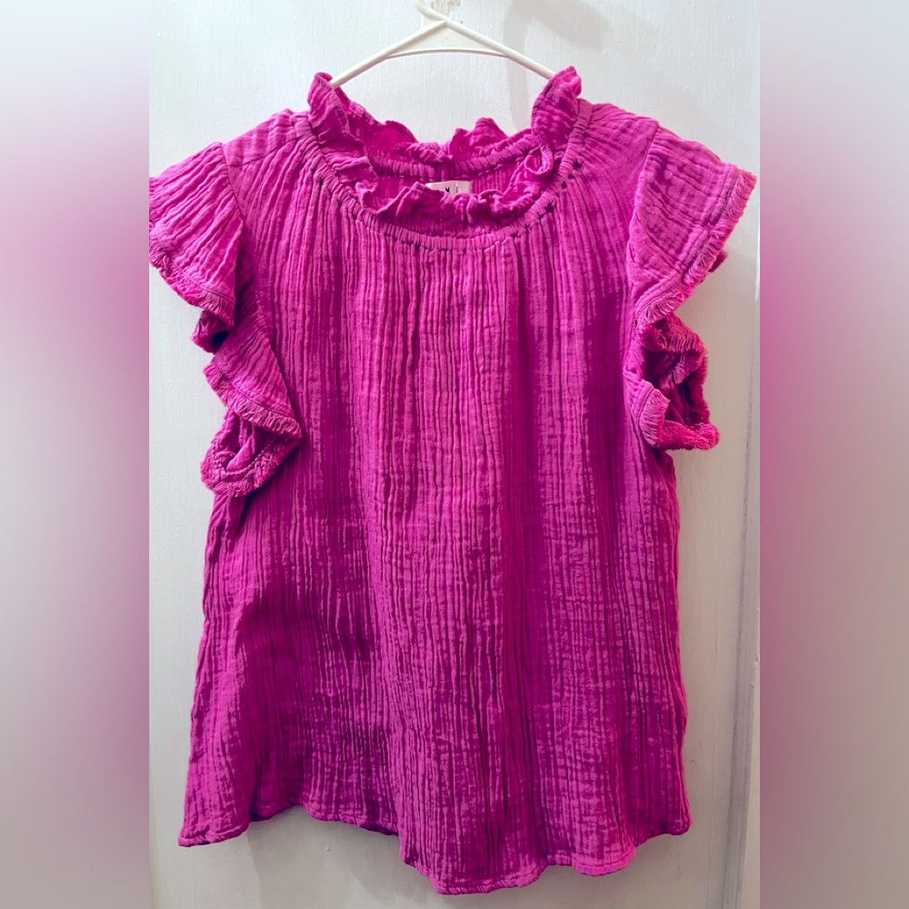 Barbie pink ruffle top